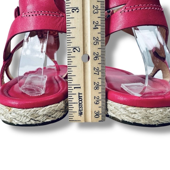 Cole Haan Grove Leather Espadrille Sandals Pink Python Snake Size 6 Coastal Boho - Picture 10 of 16